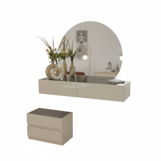 coiffeuse Lisbonne avec pouf 