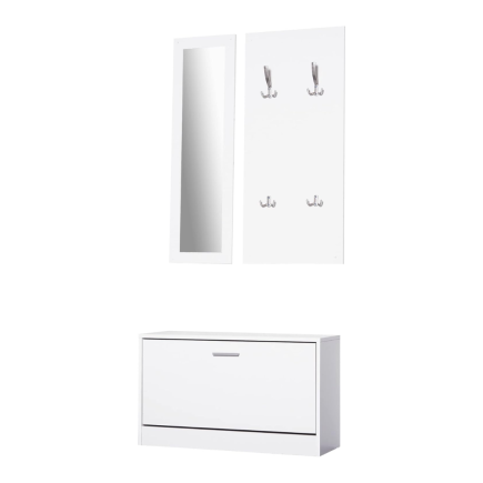 MEUBLE CHAUSSURES 2 EN 1 STELLA BLANC