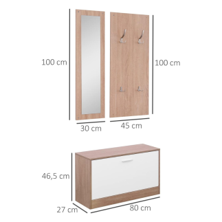 MEUBLE CHAUSSURES 2 EN 1 STELLA CHENE