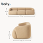 canapé modulable 3 places VERONA beige