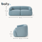 canapé modulable 2 places VELLORA bleu