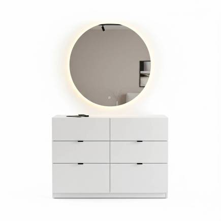 Coiffeuse California avec pouf