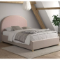 LIT CAPITONNE AVEC COFFRE LUNA ROSE