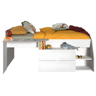 Lit combiné Haroun-chêne et blanc -90*190cm