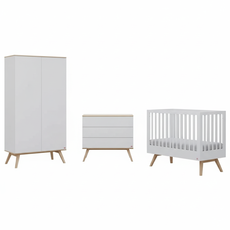 Chambre bébé svizzera-Lit-Commode-Armoire Chambre bébé svizzera-Lit-Commode-Armoire