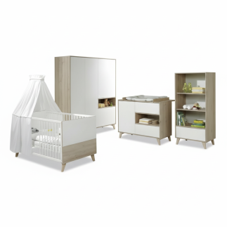 Chambre bébé le Prince - Blanc& Chêne 