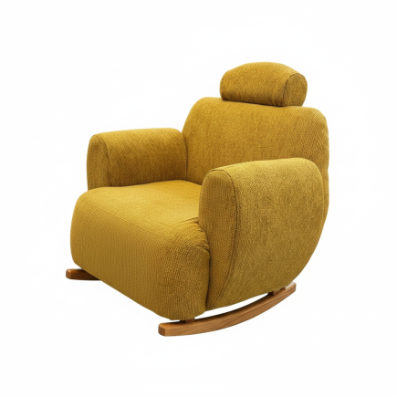 Fauteuil à bascule jaune serena