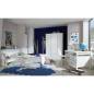Chambre à Coucher line pour enfant  - Bois MDF stratifié -  Blanc, bleu