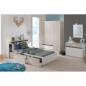 Chambre à coucher complète pour enfant - Bois MDF Stratifie  - Chêne, Blanc
