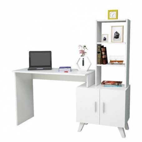 Bureau pour enfant scandinave Blanc - 150*150*60 - Bois MDF Stratifié 