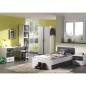 Chambre à coucher pour enfant Emna - Bois MDF stratifié - Blanc, Gris Chambre à coucher pour enfant Emna - Bois MDF stratifié - Blanc, Gris