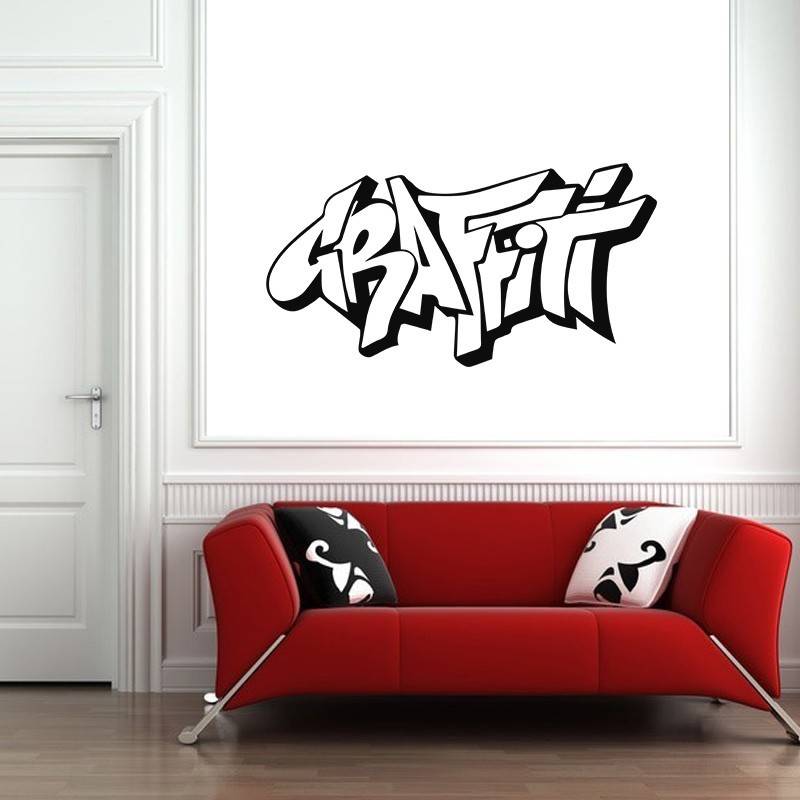 Achat / vente Sticker Graffiti "Graffiti" 57*109 CM NOIR