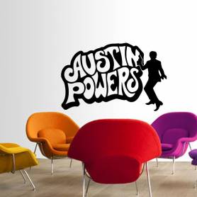 Sticker Austin powers - 57*88 CM - NOIR - STICKER2230