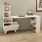 Bureau Scandinave  - Bois MDF Stratifié - 150*120*60 cm - Blanc  